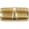 Eaton Weatherhead 3326X2 Brass CA360 Fitting, Nipple, 1/8" NPT Male,