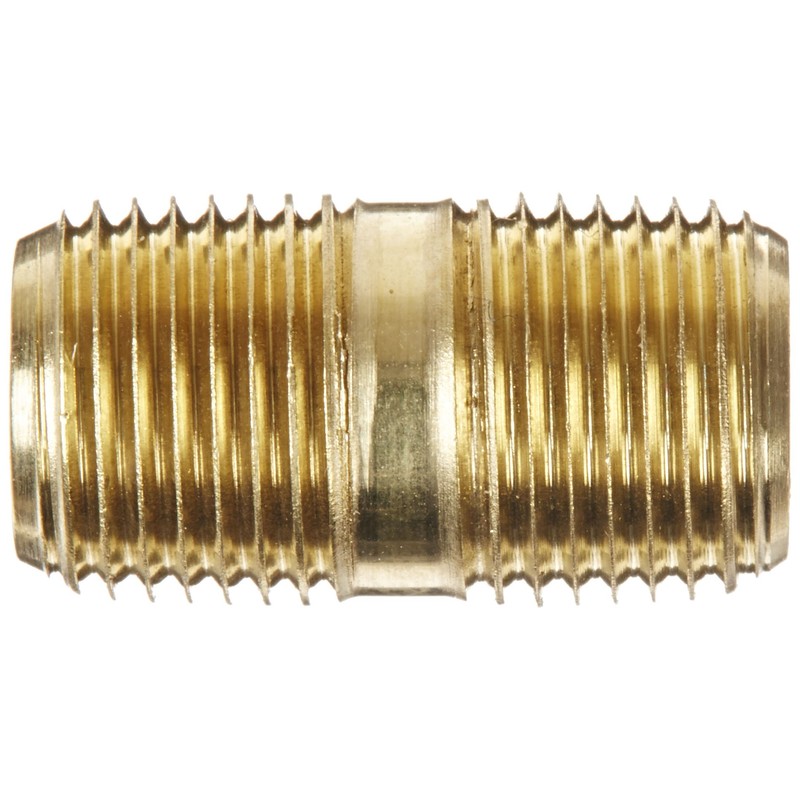 Eaton Weatherhead 3326X2 Brass CA360 Fitting, Nipple, 1/8" NPT Male,