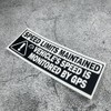 Warning Car Stickers Vehicle Speed is Monitored by GPS Speed