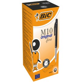 BIC M10 Fine Retractable Ballpoint Pen (Box of of 50) - Black