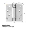 Haidms 3 Pack Self Closing Door Hinges 4 Inch Brushed