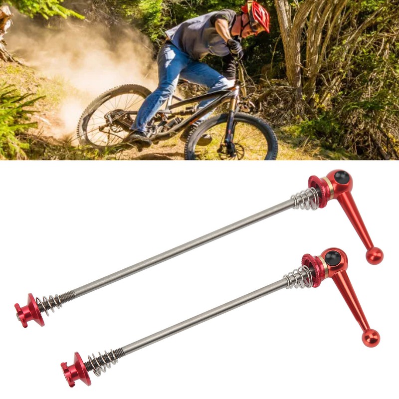 CANSUCC 2pcs Bicycle Wheel Skewer Aluminum Alloy Quick Release Titanium