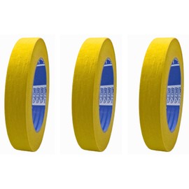 ACIT Ink Ribbon Yellow 3 Rolls of Painter's Paper Fluo - UV Ink Ribbon Yellow High Temperature and UV-Resistant (up to 120 °C), Masking Tape Premium