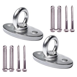 XENVIO Ceiling Hook Heavy Duty Ultra Strong SUS-304 Fixed Bracket U-Type Set of 2 - Holds up to 1270 kg - Ideal for Hanging Chairs, Hammock, Punch Bag - Wood or Concrete Installation