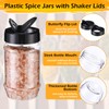 Mimorou 30 Pack Plastic Spice Jars with Shaker Lids Clear