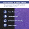HJGFK2018 52 Pack 1" x 12" x 12" Black/purple Acoustic