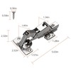 Bohaner 4 Pcs 165 Degree Kitchen Cabinet Hinges, Soft Close