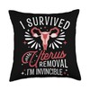 Post Recovery Uterus Surgery Hysterectomy Throw Pillow