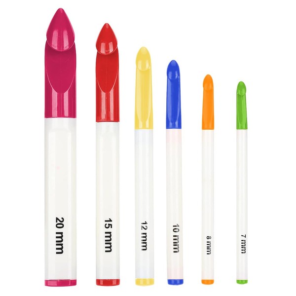 LYITZW 6 Piece Large Crochet Hook Set, Longer Crochet Hooks