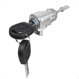 LoreenCar 1U0837168 Front Right Driver Side Door Lock Barrel with 2 Keys Fit for Golf Mk4 Bora Fox Fabia New Beetle Transporter T5