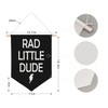 QODUNG Rad Little Dude Canvas Banner,Neutral Cool Canvas Hanging Pennant