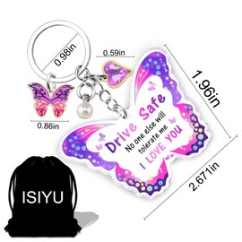 isiyu Stocking Stuffer for Girlfriend For Men Women Christmas Anniversary Birthday Engraved Wedding Couples Sentimental Meaningful Gifts Drive Safe Presents for Husband Wife Him Her