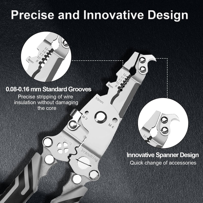 prota Wire Stripper 18 in 1 Foldable Wire Stripper, Micro
