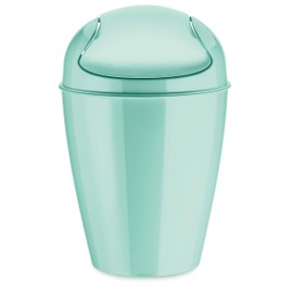 Koziol Swing-Top Wastebasket DEL S, spa turqoise