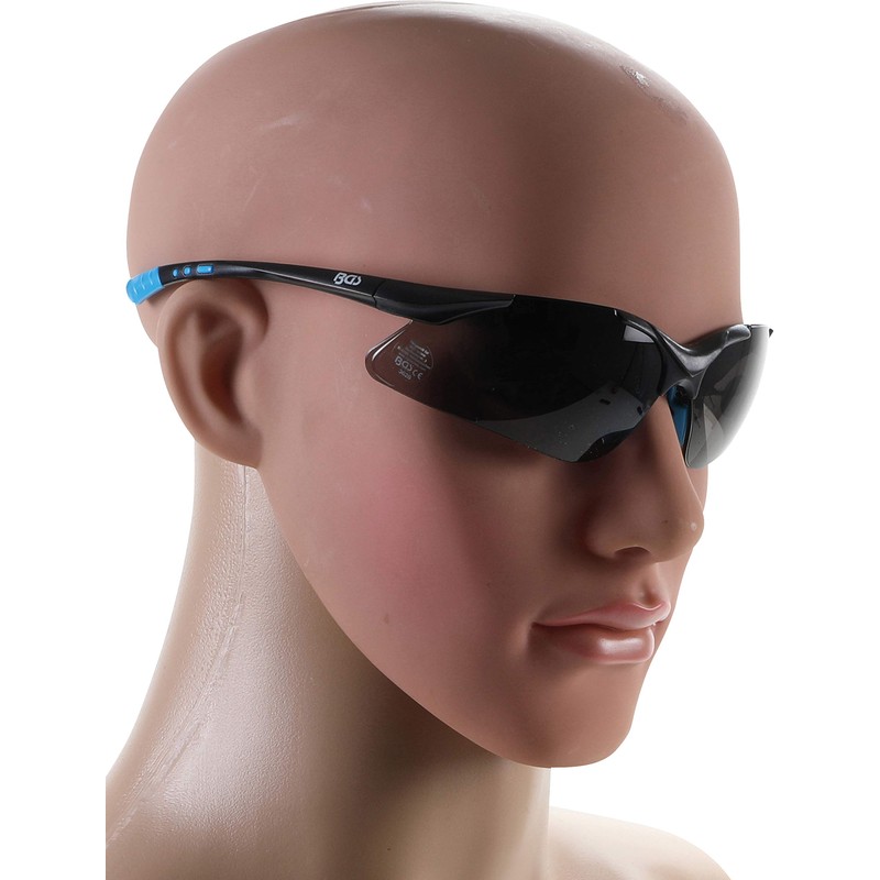BGS safety glasses, grey, tinted, BGS-3628