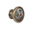 LOVIVER 10Packs Bird Flower Pattern Door Knobs Kitchen Cupboard Knobs