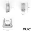 FUX Pack of 10 Pipe Clamps M16-M50, 16 mm -