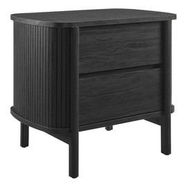 Modway Cadence Fluted 2-Drawer Nightstand in [Color] - Mid Century Modern Bedside Table with Storage - Wood Grain Accent Table - Boho Side or End Table for Living Room or Bedroom