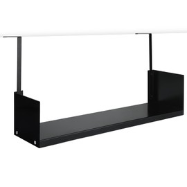 Lineshading Office Cubicle Shelf Storage Organizer Hanging File Organizer Cubicle Hanging Shelf Accessories Storage Bookshelf with Hooks for Home Desk (Black,36")