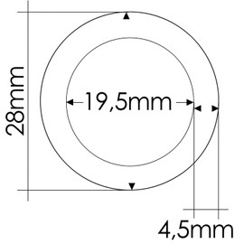 Ganzoo O-Ring Steel, Pack of 10, 28 mm Outside, Welded, Rustproof, for Paracord 550
