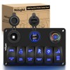 Nilight Nilight 6 Gang Rocker Switch Panel Laser Etched Aluminum