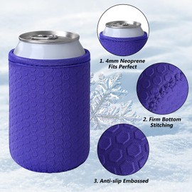 Xumbtvs 5 Pcs Insulated 12oz Can Sleeve, Reusable Can Cooler Sleeves, Non-slip Neoprene Beer Bottle Cover Holder for 12oz Standard Can Soda and Beer(Colorful2)