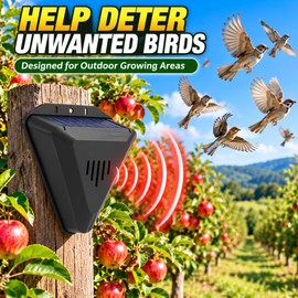 Solar Bird Repeller for Outdoor Protection – Solar Powered Animal Deterrent for Rice Paddies, Farms & Fields