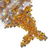 qiipii 3000PCS 5mm Orange Yellow Resin Crystal Rhinestones for Crafting