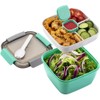 Zicojia Lunch Container to Go, 1500Ml Salad Bowls with 3