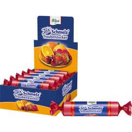 Tex-Schmelz Glucose Cherry 660 g - 20 Rolls - Bulk Pack - Natural, Fruity Glucose, Gluten & Lactose Free, 20 x 33 g