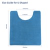 MINIDEAR Toilet Rugs 20"x24" - U Shaped Washable Lake Blue