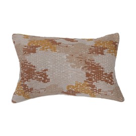 Creative Co-Op Woven Cotton Blend Jacquard Lumbar Pillow, 24" L x 16" W x 2" H, Multicolor