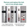 SISAV 55/35T Thumb Turn Euro Lock Cylinder(90mm),Brass Material,Nickel Surface Treatment,High