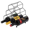 Wine Rack 6 Slots Black Metal