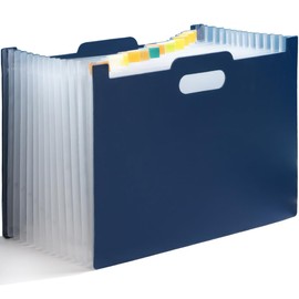 EKEZATA Document Stand, Horizontal A4, 13 Pockets, Document Holder, A4 Home Document Storage, Document Case, Tabletop Storage, Freestanding, Telescopic