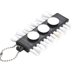 Tecno Pro Cross-Country Golf Tee Holder with 12 Tees & 3 Ball Markers and Tee Holder