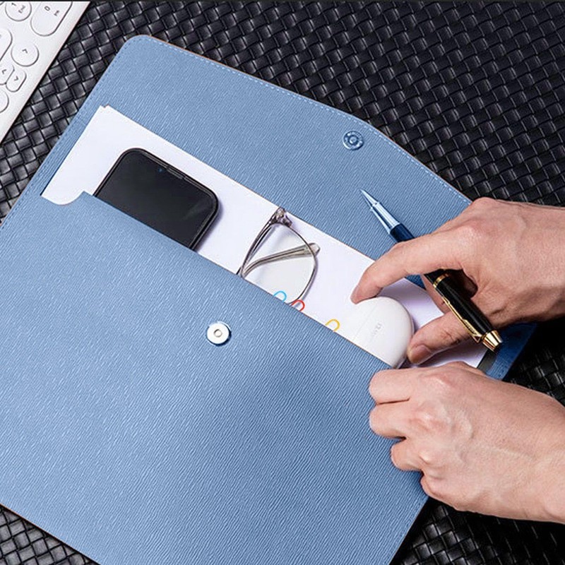 1 Document Bag, 10 Paper Clips, Travel Document Holder Organiser,