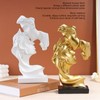 Kissing Lover Statues Resin Modern Romantic Ornament Figurine Couple Art