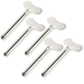 FASTROHY 5pcs Metal Tube Toothpaste Squeezer Keys Metal Roller Hair Dye Dispenser Tool