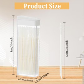 Qianyu 300 Stück Interdentalbürste Zahnstocher Tragbarer Dual-Use Zahnseide Stick Zahnspangen Bürste für Zahnreinigung Zwischenräume Werkzeug hygienischer