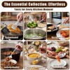 6-Pcs Stainless Steel Kitchen Utensils Set – Heat-Resistant Serving Spoon