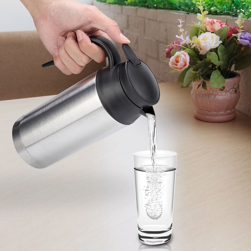 750ml Stainless Steel Car Electric Heating Mug Vehicle Drinking Cup