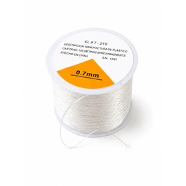 Genérico Hilo Elástico Transparente 0.7m x 100m, para Pulseras, Abalorios y Manualidades, Resistente y Flexible