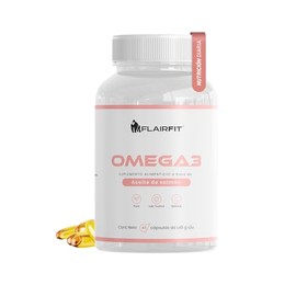 FLAIRFIT Omega 3 de Salmón Suplemento Premium, Alta Concentración de Aceite puro de Salmón (EPA - DHA), 45 Cápsulas
