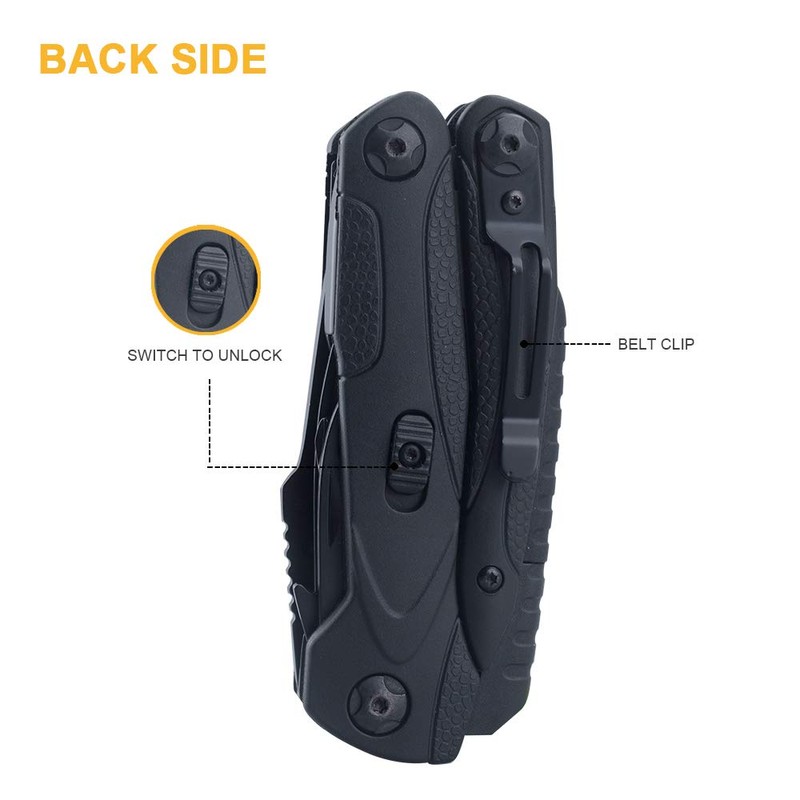 ROXON CM1349 Spark Multitool Plier, 14-in-1 Multitools Folding Plier, Multipurpose