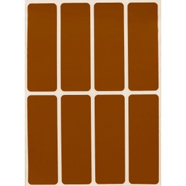 Labels Brown 76mm x 25mm Stickers - 7.5cm x 2.5cm Square Stickers Pack of 120 by Royal Green