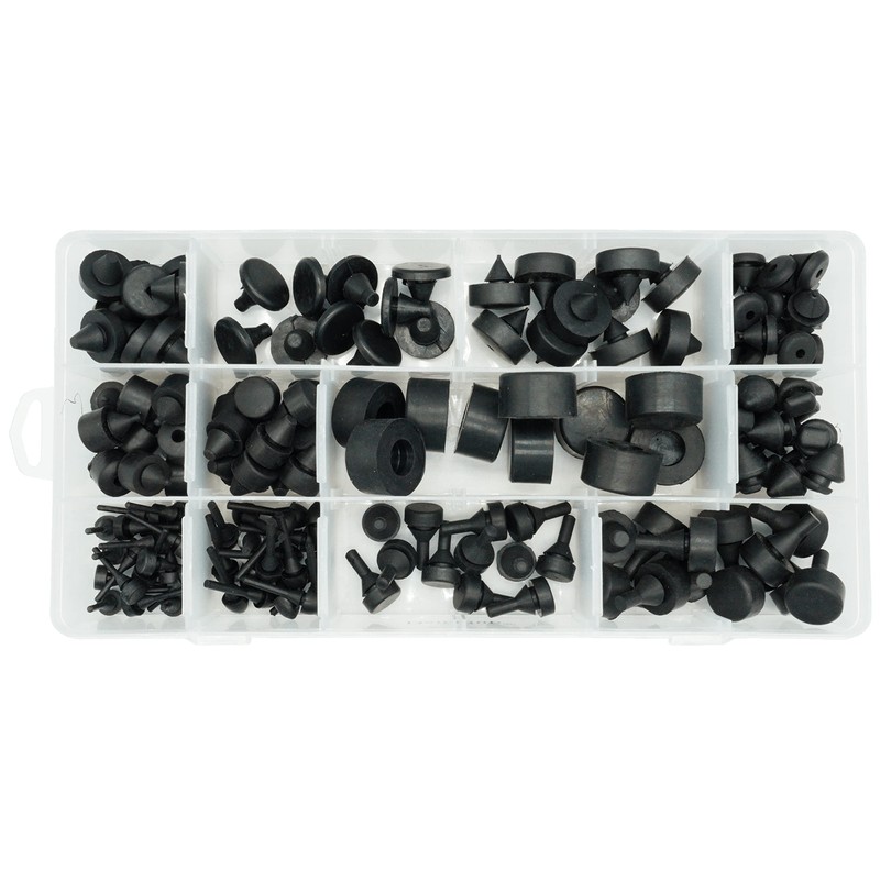 Dsnaduo 160 PCS Black Automotive Rubber Bumper Assortment, Rubber Stop