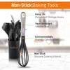 NutriChef 10 Pcs. Silicone Heat Resistant Kitchen Cooking Utensils Set-Non-Stick