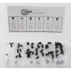 Online Auto Supply 60 pcs 6 Sizes Emblem Script Clips