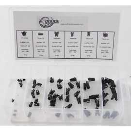 Online Auto Supply 60 pcs 6 Sizes Emblem Script Clips Barrel Tubular Nuts GM GMC Assortment